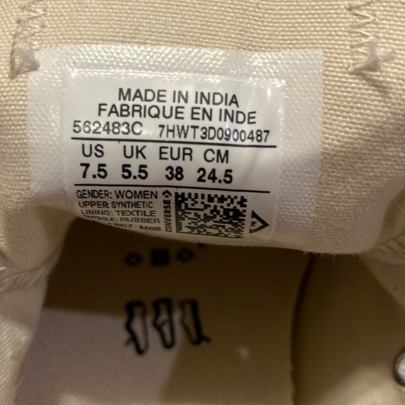 Converse Glittery Silver Athletic Shoes - Picture 2 of 4